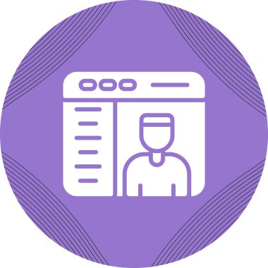 Kimlik kartı simgesi, vektör illüstrasyonu 