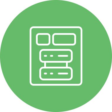 Sunucu modern simgesinin vektör illüstrasyonu               