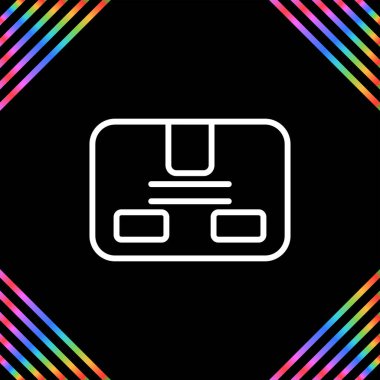 Paket. Web simgesi basit illüstrasyon 