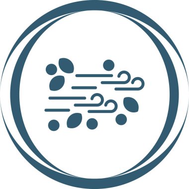 Rüzgâr izole simgesinin vektör çizimi         