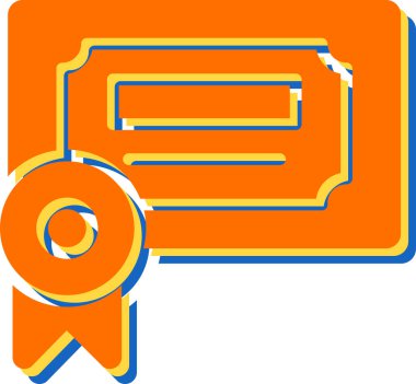 Sertifika web simgesi vektör çizimi 