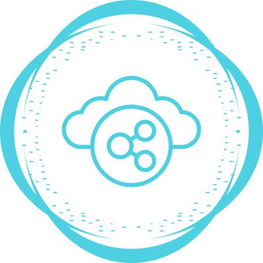 Bulut hesaplama simgesi vektör illüstrasyonu           