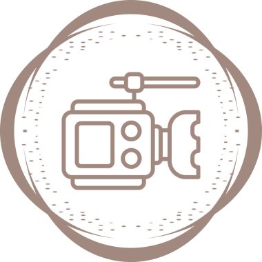 video kamera simgesi, vektör illüstrasyonu