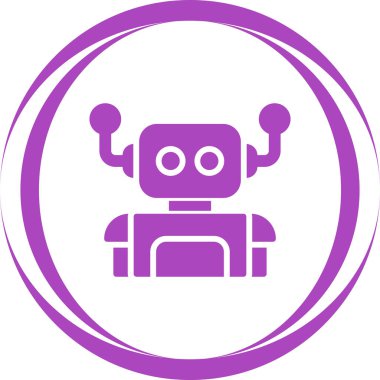 robot. Web simgesi basit tasarım 