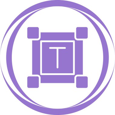 Yazı Tipi Tasarımı Web ikonu vektör çizimi