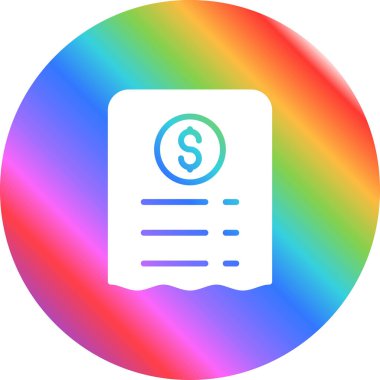 Basit finansal fatura soyut düz vektör simgesi
