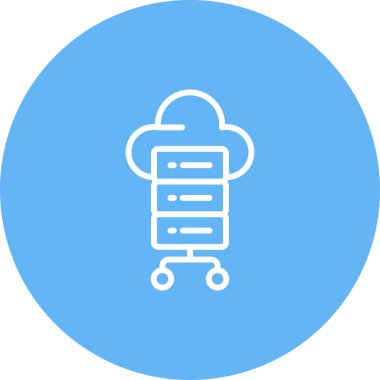 Bulut hesaplama simgesi vektör illüstrasyonu           