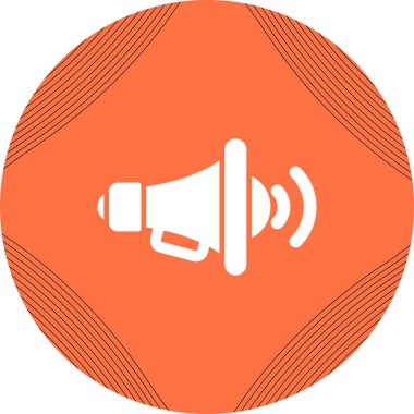 Megafon. Web simgesi basit illüstrasyon 
