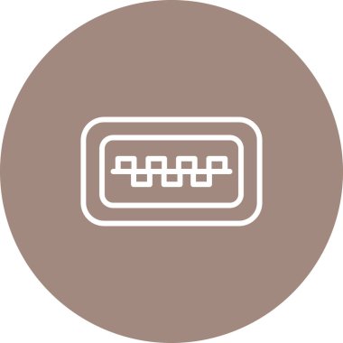 usb Web simgesi vektör illüstrasyonu