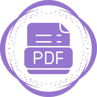 pdf dosya biçimi simgesi, web illüstrasyonu