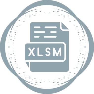 xlsm dosya biçimi vektör illüstrasyonu