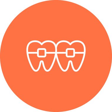 Diş simgesinin vektör illüstrasyonu