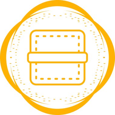 Kenarlık düz simgesi, vektör illüstrasyonu