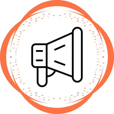 Megafon ikonu vektör illüstrasyonu