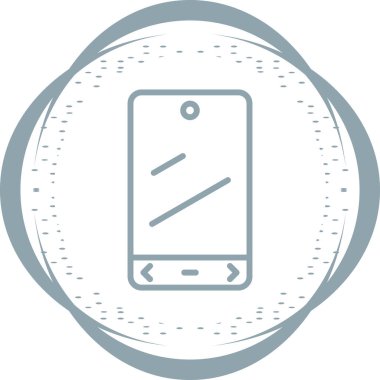 Akıllı telefon aygıtı sembolü, cep telefonu simgesi, vektör illüstrasyonu