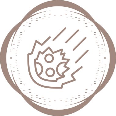 Meteor web simgesi vektör illüstrasyonu