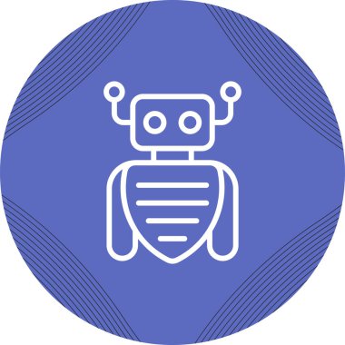 robot. Web simgesi basit tasarım 