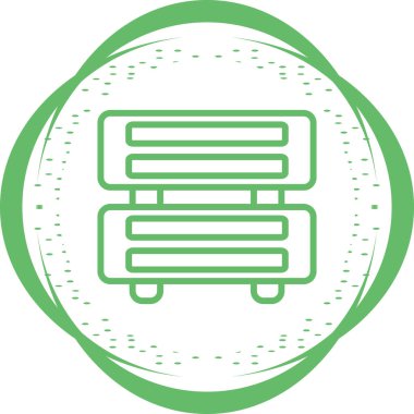 Sunucu modern simgesinin vektör illüstrasyonu               