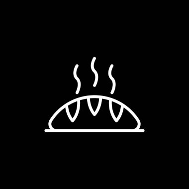 Ev yapımı ekmek ikonu, basit bir illüstrasyon 