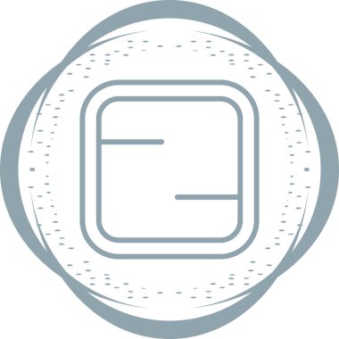 Kare vektör çizgisi simgesi