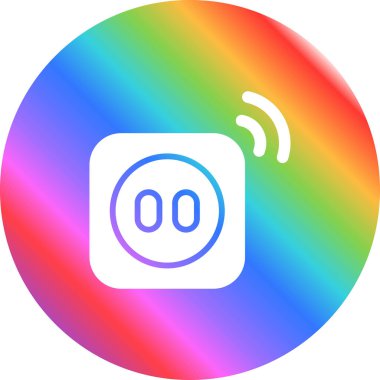Akıllı Plug. Web simgesi basit illüstrasyon      