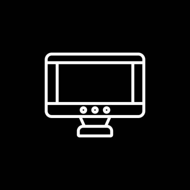 Bir monitör simgesinin basit web illüstrasyonu