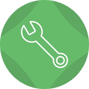 İngiliz anahtarı simgesi vektör illüstrasyonu