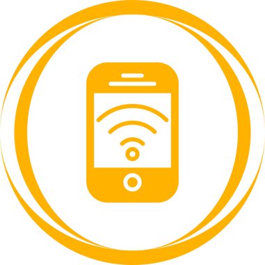 Kablosuz Bağlantı Wi-Fi simgesinin vektör çizimi.