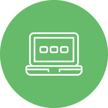 Dizüstü web simge vektör çizim         