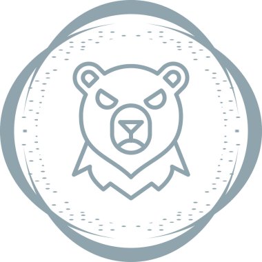 ayı yassı tasarım vektör çizimi