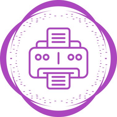 Yazıcı simgesi vektör illüstrasyonu 