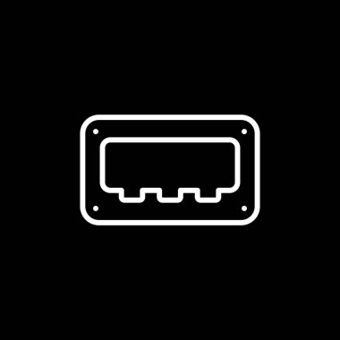 usb Web simgesi vektör illüstrasyonu