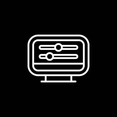 bilgisayar masaüstü simgesi vektör çizimi