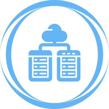 Modern Veri Merkezi simgesinin vektör illüstrasyonu     