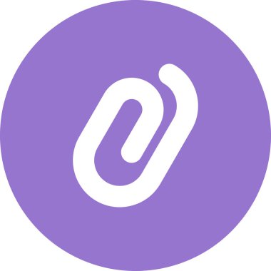 Ataşın temel doğrusal çizimi, ofis kırtasiyesi 