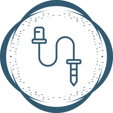 Kablo Jack web simgesi basit illüstrasyon 