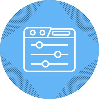 Uygulama Denetim Paneli simgesi, vektör illüstrasyonu basit tasarım