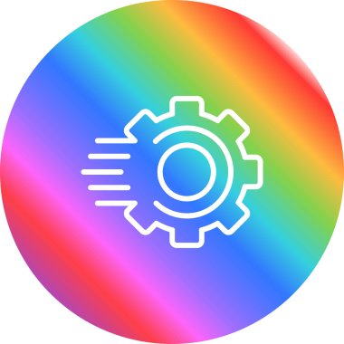 Çark simgesi beyaz arkaplanda izole edildi. Vites tabelası. Ayarlar sembolü. Vektör illüstrasyonu