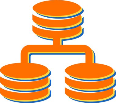 Reseller ev sahipliği yapıyor. Web simgesi basit illüstrasyon