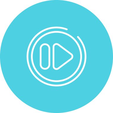 Hızlı İleri Düğmesi modern simgesinin vektör illüstrasyonu     