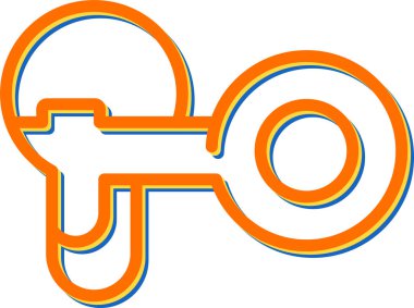 Anahtar deliği. Web simgesi basit illüstrasyon 