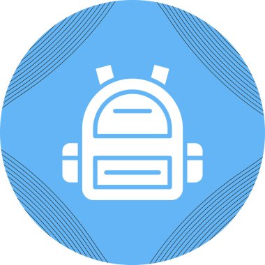 Sırt çantası. Web simgesi basit illüstrasyon