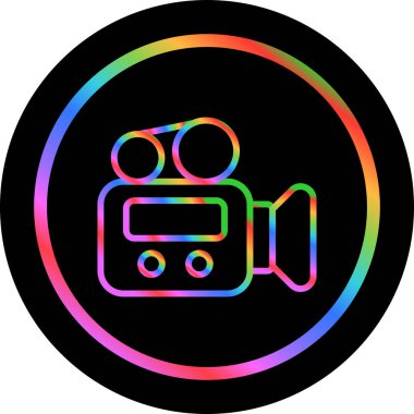 video kamera simgesi, vektör illüstrasyonu