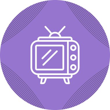 Televizyon. Web simgesi basit illüstrasyon 