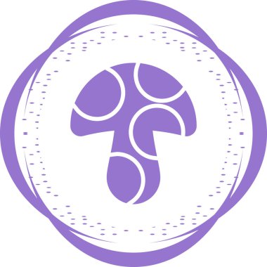 Mantar. Web simgesi basit illüstrasyon 