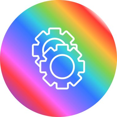  Gears'ı web simge vektör çizim 