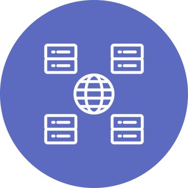 Ağ web simgesi vektör illüstrasyonu