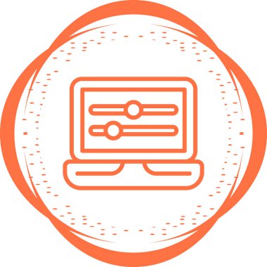 Dizüstü web simge vektör çizim         