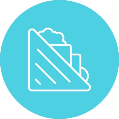 sandviç gıda simgesi, vektör illüstrasyon