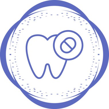 Diş kliniği logosu şablonu, diş simgesi, vektör illüstrasyonu beyaz arkaplanda izole edildi 